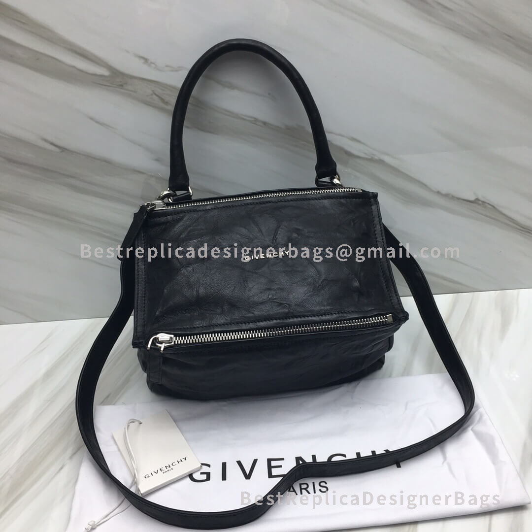 Givenchy Mini Pandora Bag In Aged Leather Black SHW 2-28588L